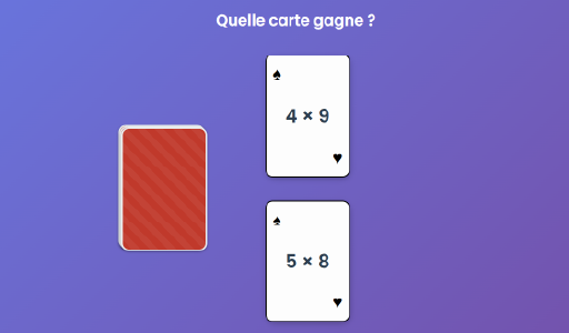 Jeu de bataille de multiplications