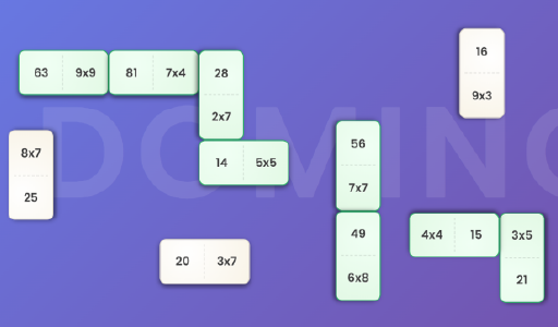Jeu de dominos pour apprendre les multiplications